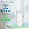 DBIT WiFi Extender Signal Range Booster, Dual Band 1200Mbps Wireless Internet Repeater, Remote Signal Amplifier for Home