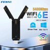 FENVI AX5400 WiFi 6E USB Adapter Dongle Tri Band 2.4G/5G/6GHz USB3.0 WiFi 6 Network Card Antenna For Laptop Win10/11 Driver Free