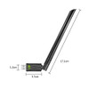 650Mbps USB WiFi Adapter Receiver 5dBi External Antenna Dual Band 2.4GHz 5GHz 650M Wireless Network Card Plug and Play for PC