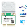 Tri Band 5374Mbps WiFi 6E AX210 Mpe-AXE3000H/ AC7265 Wireless Card BT 5.3 For Mini PCIE Wi-Fi Adapter Win10 For Desktop/Laptop