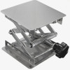 Stainless Steel Lift Jack Stand Mini Deck Scientific Scissor Lifting Jack Platform Precision Repair Stand (Silver)