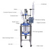ZOIBKD 10~80L Lab Jacketed Glass Reactor Chemistry Distillation Double-Layer Glass Chemical Reaction Vessel with Digital Display