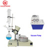 Free shipping Hot Sale 1L 2L Rotary Evaporator with Vacuum Pump