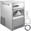 Snowflake Ice Maker Commercial Ice Machine Stainless Steel Freestand Ice Crusher Suit for Seafood