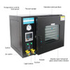 ZOIBKD 0.9 Cu Ft 25L 5-Side Heating Vacuum Drying Oven with 7 Shelves Stainless Steel Vacuum Chamber