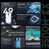 Attack Shark X3 Bluetooth Mouse , 49g Lightweight , PixArt PAW3395, Tri-Mode Connection, 26000dpi, 650IPS, Macro Gaming Mouse