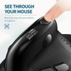 Ergonomic Vertical Wireless Bluetooth Mouse with Oled Screen Rechargeable Cover for Computer Office Removable Back Cover Mouse