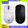 Ninjutso Sora V2 Mouse Paw3395 2.4g Wireless Wired Dual Mode Snappyfire 39g Lightweight Fps Game Apex Csgo Esports Pc Game Mouse