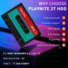 Playnite Portable Game HDD Game Console with 77 AAA Games For PS5/PS4/XBOX/WiiU 500G/2T Hard Drive Support Windows PC/Laptop