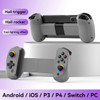 D8 Telescopic Game Controller RGB Light Mobile Phone Gamepad with Turbo/6-axis Gyro/Vibration for Android iOS PS3 PS4 Switch PC