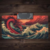 Computer Gaming Mouse Pad Xxl Mouse Pad Anime Dragon Desk Pad Large Gaming Mat Bottom Non-Slip Rubber Stitched Edges