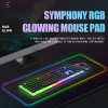 Large luminous mouse pad, RGB streamer, LED gaming internet café table mat, home keyboard pad