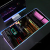 Japan Street RGB Mouse Pad XXL Locking Edge Mouse Mat LED Luminous Mousepad Pc Keyboard Desk Mats 900x400mm Rubber Carpet Pads