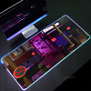 Japan Street RGB Mouse Pad XXL Locking Edge Mouse Mat LED Luminous Mousepad Pc Keyboard Desk Mats 900x400mm Rubber Carpet Pads