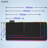 Japan Street RGB Mouse Pad XXL Locking Edge Mouse Mat LED Luminous Mousepad Pc Keyboard Desk Mats 900x400mm Rubber Carpet Pads