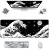 Mouse Pad Gamer Black And White Contours XL Computer Mousepad XXL MousePads Playmat Soft Carpet Natural Rubber Office Computer