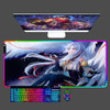 ShenHe Genshin Impact Computer Mouse Pad Anime RGB Large Gaming Mousepad LED Game Keyboard XXL Desk Mat Tapis Souris for CS/LOL