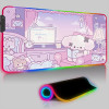 Cute Cartoon Dog Mouse Pad LED Backlight Pad Laptop Gaming Accessories Keyboard Mousepad RGB PC Kawaii Anime Desk Mat XXL Carpet