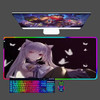 RGB Mouse Pad Keqing Genshin Impact Computer Gaming Large LED MousePad Gamer Keyboard Pad XXL PC Accessories Waterproof Desk Mat