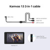 HUION 3 IN 1 Cable for Kamvas 13 Graphics Tablet Monitor Pen Display HDMI DP Signal Type C Port Easy Connection to PC Notebook