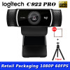 Logitech Webcam C922 Pro HD 1080P Autofocus Built-in Microphone Stream HD Anchor Camera With Tripod