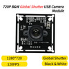 120FPS Global Shutter Camera Module 720P, OV9281,Monochrome,1280x720,1MP USB Webcam,High Frame Rate Action Capture,Plug And Play