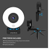 He5Mini CT-AUSDOM PA552 Web Camera HD 1080P With Microphone Adjustable Led Light Tripod Webcam Designed For Streaming OBS Twitch