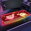 K-Kirbys Mousepad Anime Mouse Pad Backlight RGB Pc Gamer Accessories Desk Mat Keyboard Mats Gaming Large Extended Backlit Mice