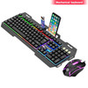 Mechanical Keyboard Gamer Keyboard and Mouse Combo RGB Led for Pc Keyboard and Mouse with Phone Holder for Gaming Accessories