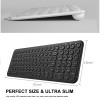 Rechargeable Keyboard Wireless Mouse, 2.4Ghz Ultra Slim Quiet Keyboard and Mice Combo with Round Keys for Computer USB