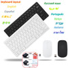 Mini 2.4G Wireless Keyboard and Mouse Kit Multimedia Spanish Russian Korean Silent Keyboard Mice Combo Set With Keyboard Covers