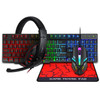 Spanish Keyboard Mouse Headset Mousepad Set Mechanical Feel Game 104 Keys Keyboards 1200DPI Mice Headphone Combos for PC Gamer