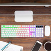 Wired Keyboard Mouse Combo RGB Backlight Computer Mechanical Keyboard and Mouse Kit 104 Keys Usb Interface for Desktop PC Laptop