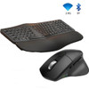 Bluetooth Wireless Ergonomic Split Keyboard and Vertical Mouse Combo Adjustable Palm Rest Membrane Low Profile Keys Keyboard