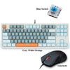New Mechanical Keyboard Gaming Mouse Combo 87 Key USB Wired Backlit Gamer Brown Blue Red Switch Portable for Computer laptop PC
