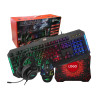 Hot Sale RGB Luminescent Punk Keyboard Mouse Headset Mouse Pad Computer Office 4in1 Mouse Keyboard Headset Combo Gaming