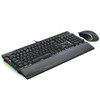 Gaming Keyboard Mouse and Mouse Pad Combo USB Wired Backlit Blue Switch Mechanical Keyboard with Side Light Black