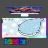 Japanese Cute Jinbesan LED Kawaii Mouse Pad Large Laptop Game Accessories Speed Keyboard Mousepad Rubber Lock Edge RGB Desk Mat