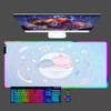 Japanese Cute Jinbesan LED Kawaii Mouse Pad Large Laptop Game Accessories Speed Keyboard Mousepad Rubber Lock Edge RGB Desk Mat