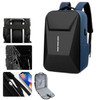 Hardshell Large Capacity Men’s Backpack Casual Lightweight Password Lock Waterproof Travel Bag 15.6-inch Anti-theft Laptop Bag