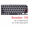 Soft Skin for Macbook Air 13 2020 Pro 13 15 Pro 14 Pro 16 2020 2021 M1 Russian EU US Keyboard Cover A2337 A2338 A2442 Silicon