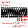 Laptop Keyboard Cover for Macbook Air 13 M1 2020 Silicone English Keyboard Protector Skin for Macbook Air13.3 A2337 A2179