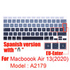 Laptop Keyboard Cover for Macbook Air 13 M1 2020 Silicone English Keyboard Protector Skin for Macbook Air13.3 A2337 A2179