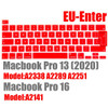 Soft for Macbook Pro 13 2020 M1 M2 Chip A2338 EU US Keyboard Cover Silicon For Macbook Pro 13.3 A2251 A2289 Keyboard Skin