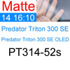 Screen Protector for Predator Helios 300 500 700 Triton 300 500 SE 700 900 14 15.6 16 17.3 17X HD Clear Matte Skin Film Gaming