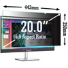 20inch W9 443mm*250mm Privacy Filter Screen Protector Protective Film for 20 inch 16:9 Aspect Ratio