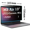 Magnetic Privacy Screen Filter for MacBook Air 13 inch Mid 2022-Current,M2 Easy On/Off Anti-Blue Light Screen Protector