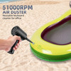 15000mAh Wireless Air Duster Compressed Air Blower Gun 51000RPM Electric Gel Gun for PC Computer Keyboard Cleaning Car Cleaner