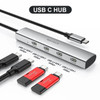RSHTECH USB C Hub 10Gbps 4-Port USB 3.1/3.2 Gen2 Hub Portable Splitter Aluminum USB Type C to USB C Adapter for MacBook Laptop