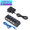 USB 3.0 Hub 5Gbps High Speed Multi USB Splitter 3 Hab Use Power Adapter 4 Port Multiple Expander Hub With Switch For PC Laptop